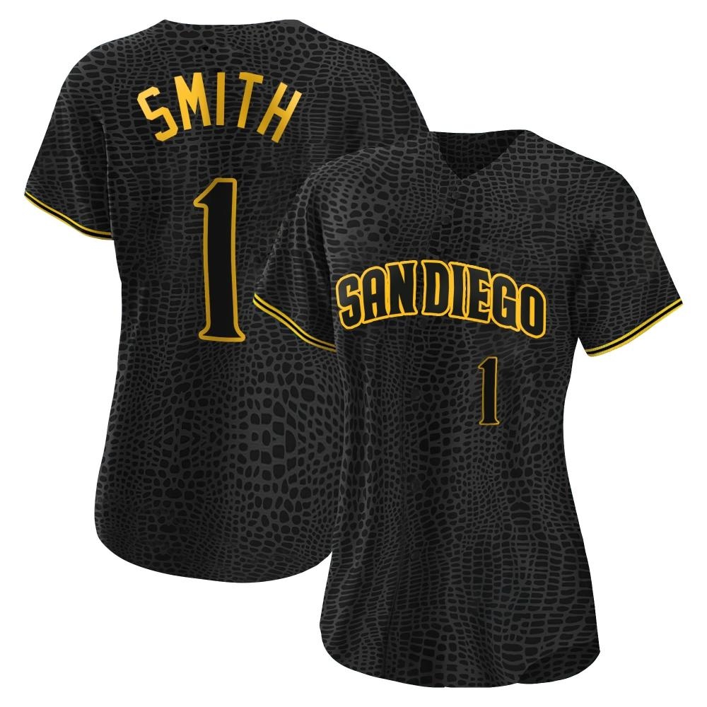 Replica Ozzie Smith Women's San Diego Padres Black Snake Skin City Jersey Replica Ozzie Smith Women's San Diego Padres Black Snake Skin City Jersey