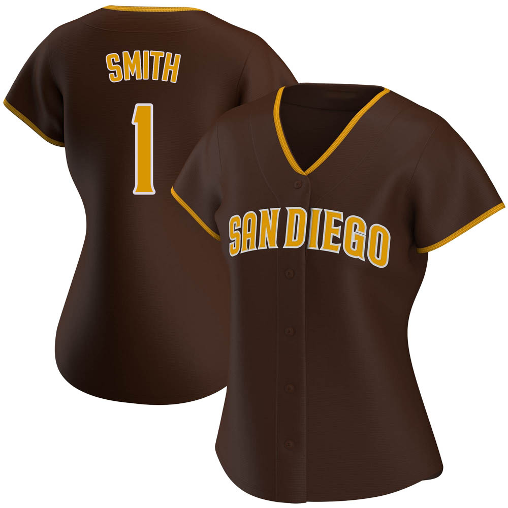 Replica Ozzie Smith Women's San Diego Padres Brown Road Jersey Replica Ozzie Smith Women's San Diego Padres Brown Road Jersey