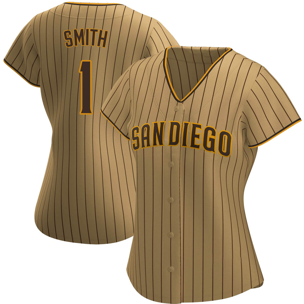 Replica Ozzie Smith Women's San Diego Padres Brown Tan/ Alternate Jersey Replica Ozzie Smith Women's San Diego Padres Brown Tan/ Alternate Jersey