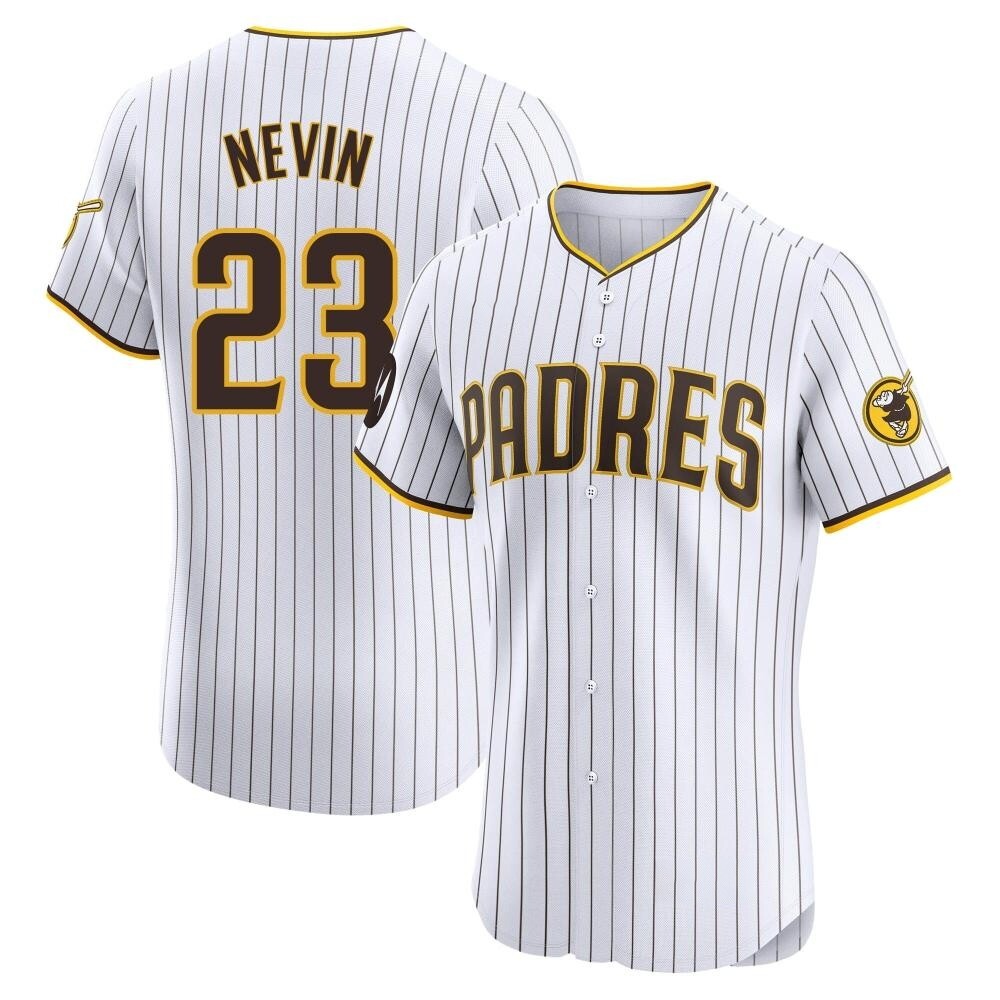 Elite Phil Nevin Men's San Diego Padres White Home Patch Jersey Elite Phil Nevin Men's San Diego Padres White Home Patch Jersey