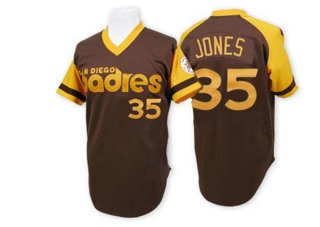 Authentic Randy Jones Men's San Diego Padres Brown Throwback Jersey Authentic Randy Jones Men's San Diego Padres Brown Throwback Jersey
