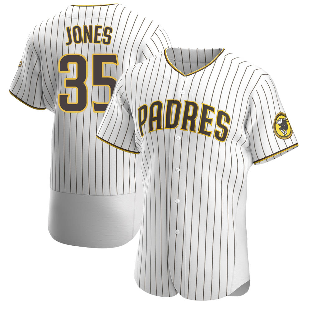 Authentic Randy Jones Men's San Diego Padres White /Brown Home Jersey Authentic Randy Jones Men's San Diego Padres White /Brown Home Jersey