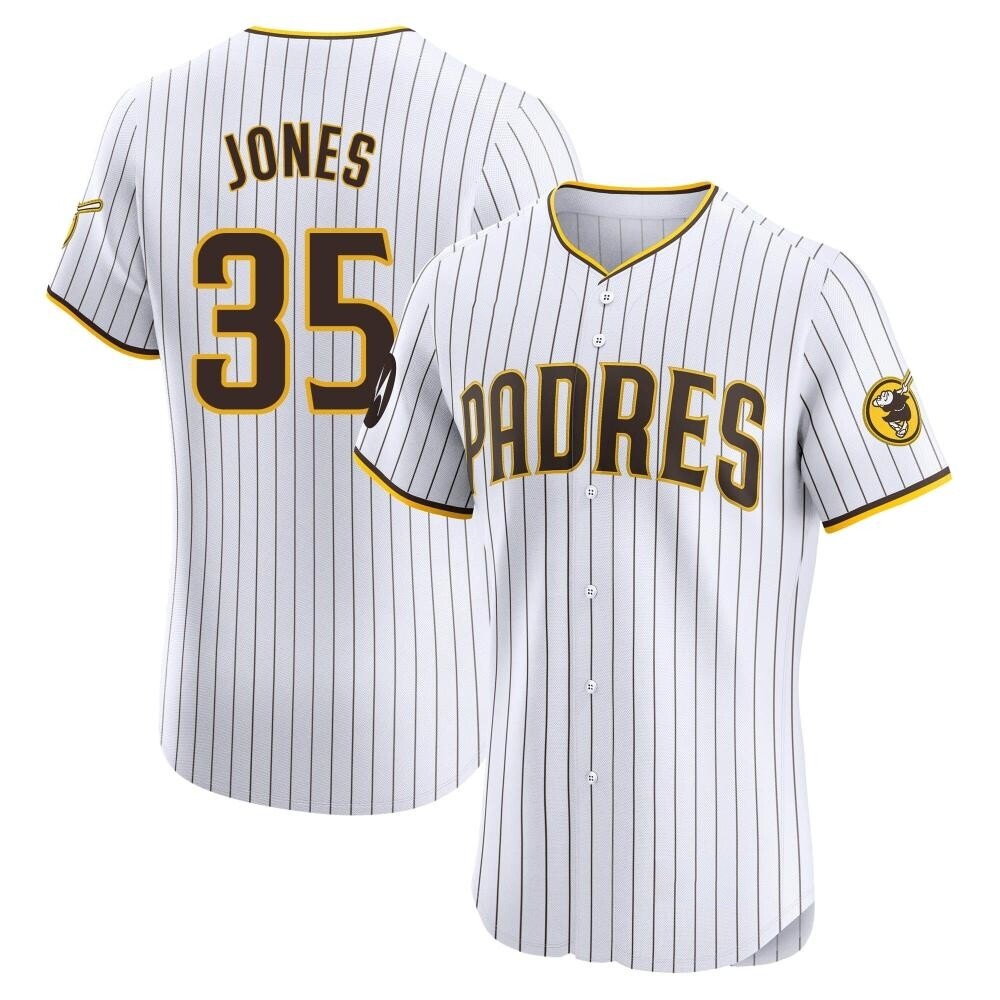 Elite Randy Jones Men's San Diego Padres White Home Patch Jersey Elite Randy Jones Men's San Diego Padres White Home Patch Jersey
