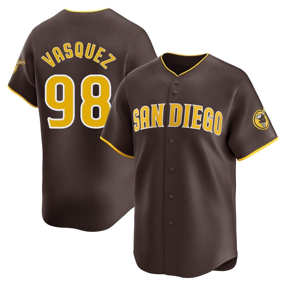 Limited Randy Vasquez Youth San Diego Padres Brown Away Jersey