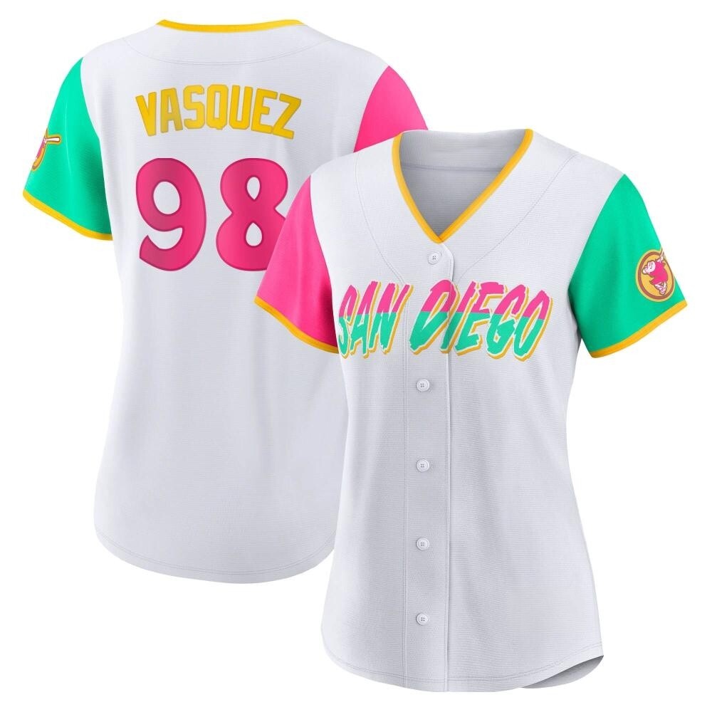 Replica Randy Vasquez Women's San Diego Padres White 2022 City Connect Jersey Replica Randy Vasquez Women's San Diego Padres White 2022 City Connect Jersey