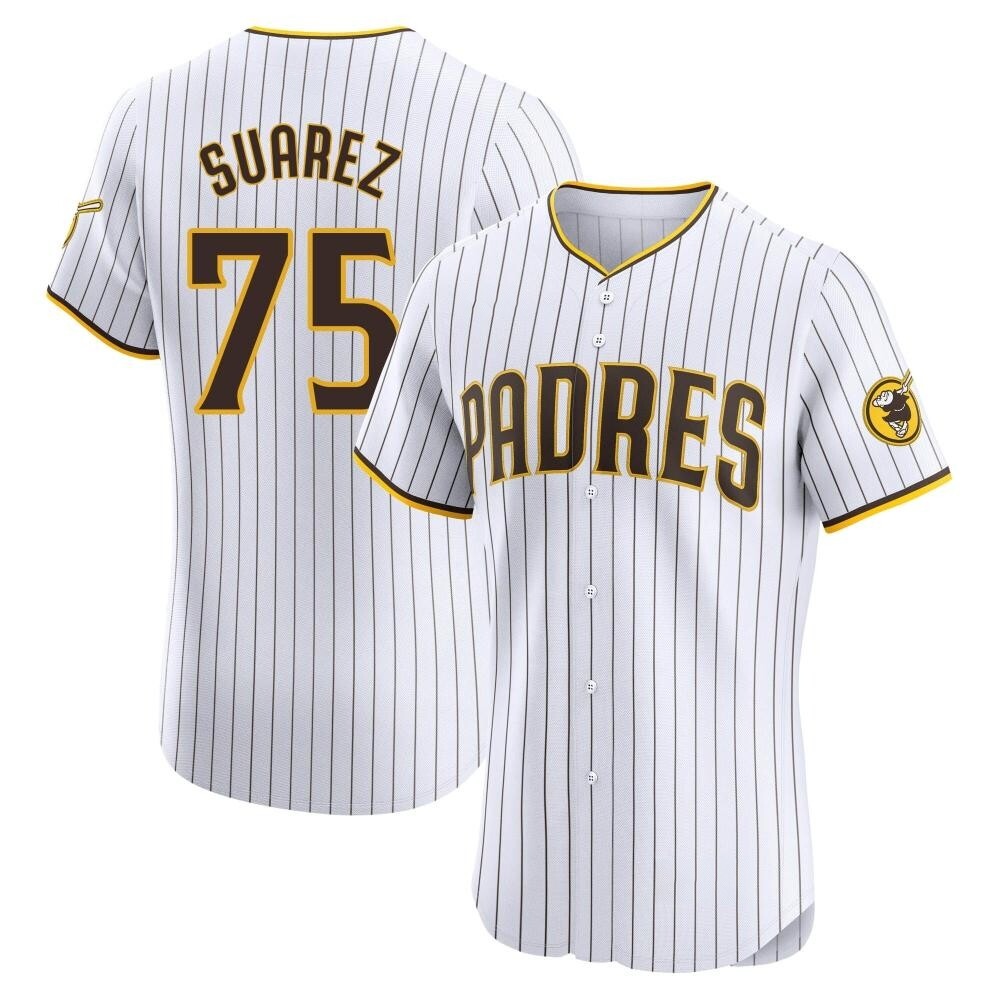 Elite Robert Suarez Men's San Diego Padres White Home Jersey Elite Robert Suarez Men's San Diego Padres White Home Jersey