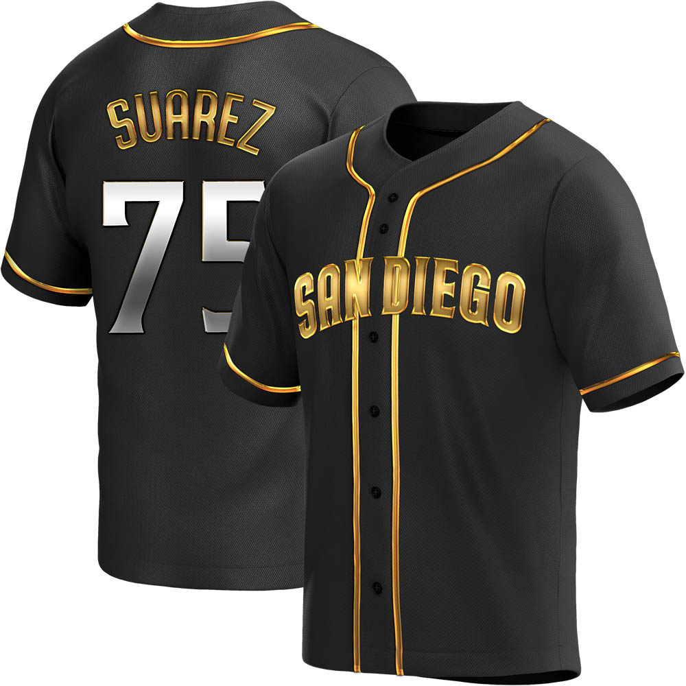 Replica Robert Suarez Youth San Diego Padres Black Golden Alternate Jersey Replica Robert Suarez Youth San Diego Padres Black Golden Alternate Jersey