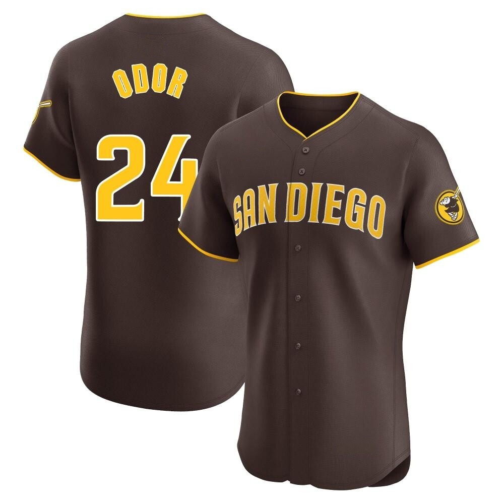 Elite Rougned Odor Men's San Diego Padres Brown Road Vapor Premier Jersey