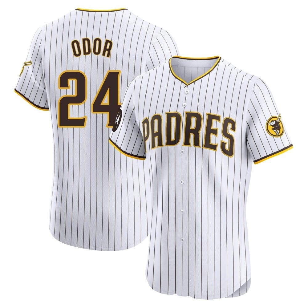 Elite Rougned Odor Men's San Diego Padres White Home Patch Jersey Elite Rougned Odor Men's San Diego Padres White Home Patch Jersey