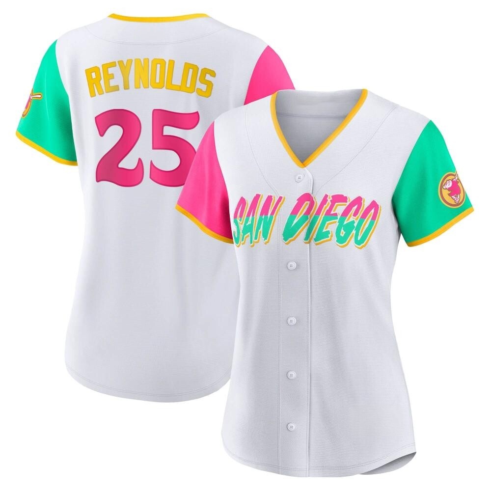 Authentic Sean Reynolds Women's San Diego Padres White 2022 City Connect Jersey Authentic Sean Reynolds Women's San Diego Padres White 2022 City Connect Jersey