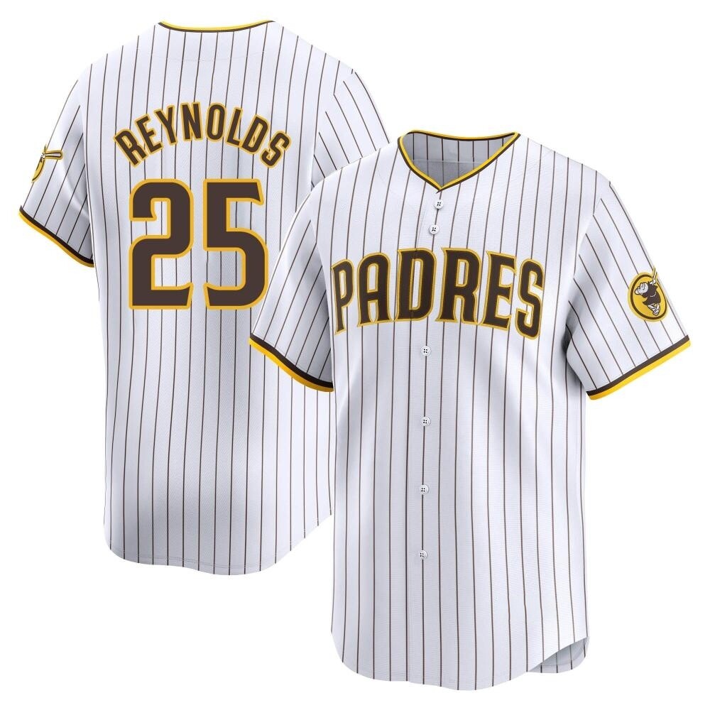 Limited Sean Reynolds Men's San Diego Padres White Home Jersey Limited Sean Reynolds Men's San Diego Padres White Home Jersey