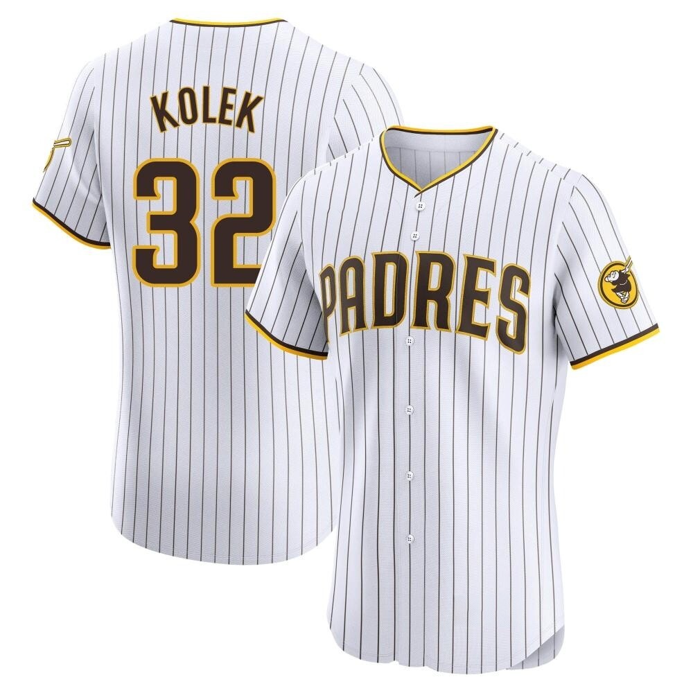 Elite Stephen Kolek Men's San Diego Padres White Home Jersey Elite Stephen Kolek Men's San Diego Padres White Home Jersey