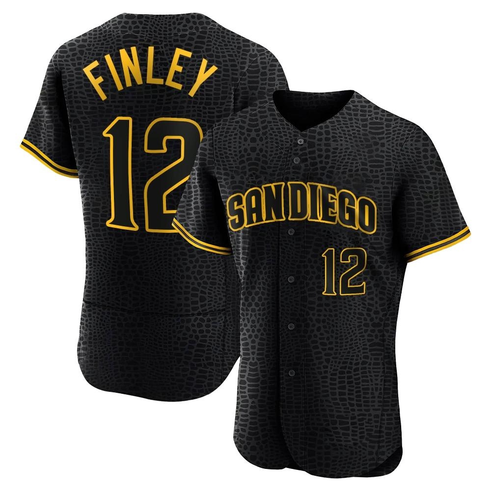 Authentic Steve Finley Men's San Diego Padres Black Snake Skin City Jersey Authentic Steve Finley Men's San Diego Padres Black Snake Skin City Jersey