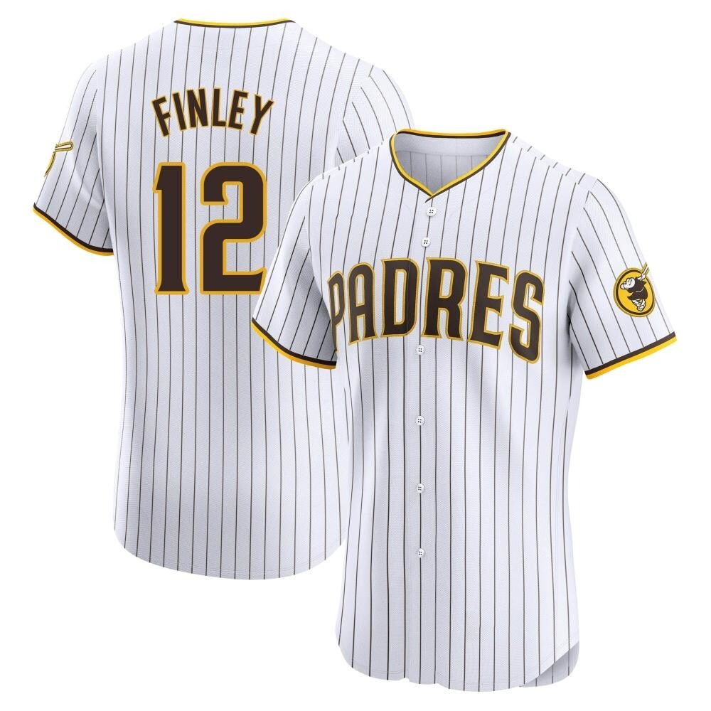 Elite Steve Finley Men's San Diego Padres White Home Jersey Elite Steve Finley Men's San Diego Padres White Home Jersey