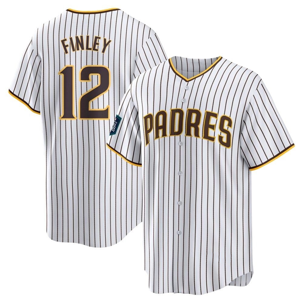 Replica Steve Finley Men's San Diego Padres White 2024 World Tour Seoul Series Home Jersey Replica Steve Finley Men's San Diego Padres White 2024 World Tour Seoul Series Home Jersey