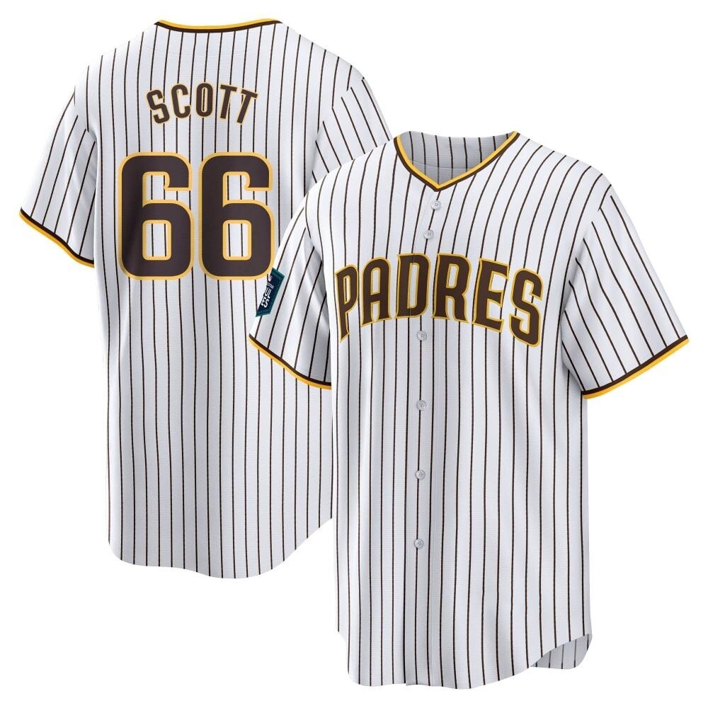 Replica Tanner Scott Men's San Diego Padres White 2024 World Tour Seoul Series Home Jersey Replica Tanner Scott Men's San Diego Padres White 2024 World Tour Seoul Series Home Jersey
