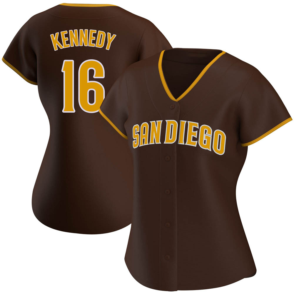 Authentic Terry Kennedy Women's San Diego Padres Brown Road Jersey Authentic Terry Kennedy Women's San Diego Padres Brown Road Jersey