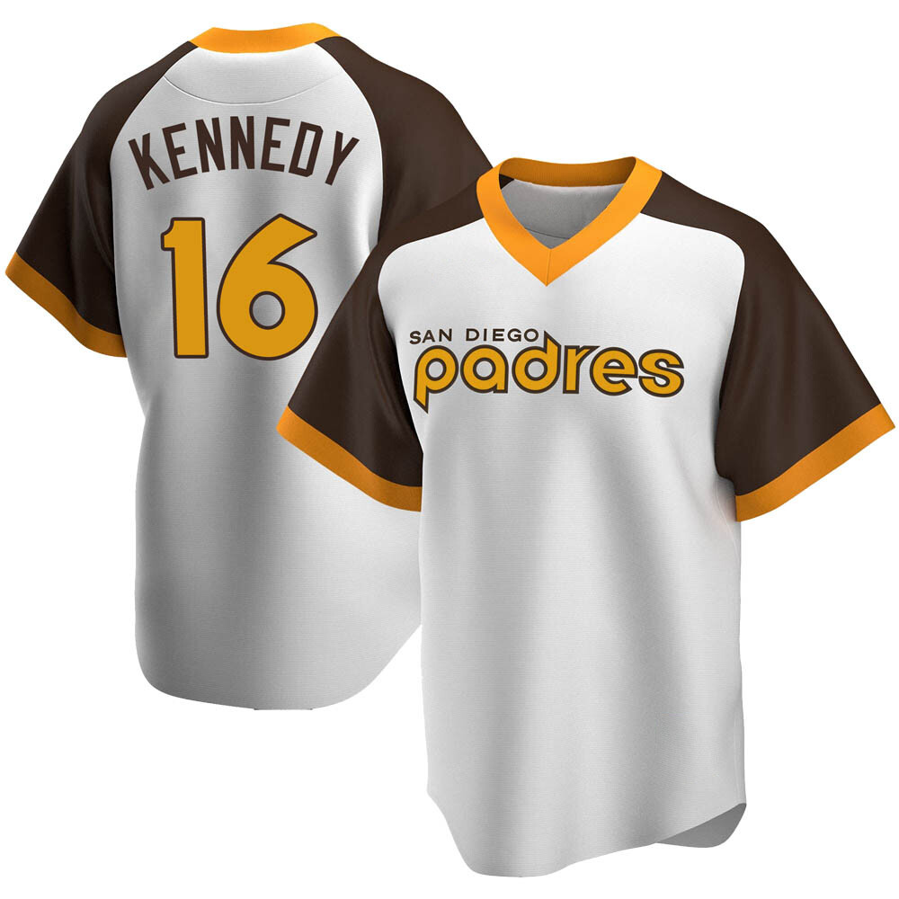 Replica Terry Kennedy Men's San Diego Padres White Home Cooperstown Collection Jersey Replica Terry Kennedy Men's San Diego Padres White Home Cooperstown Collection Jersey