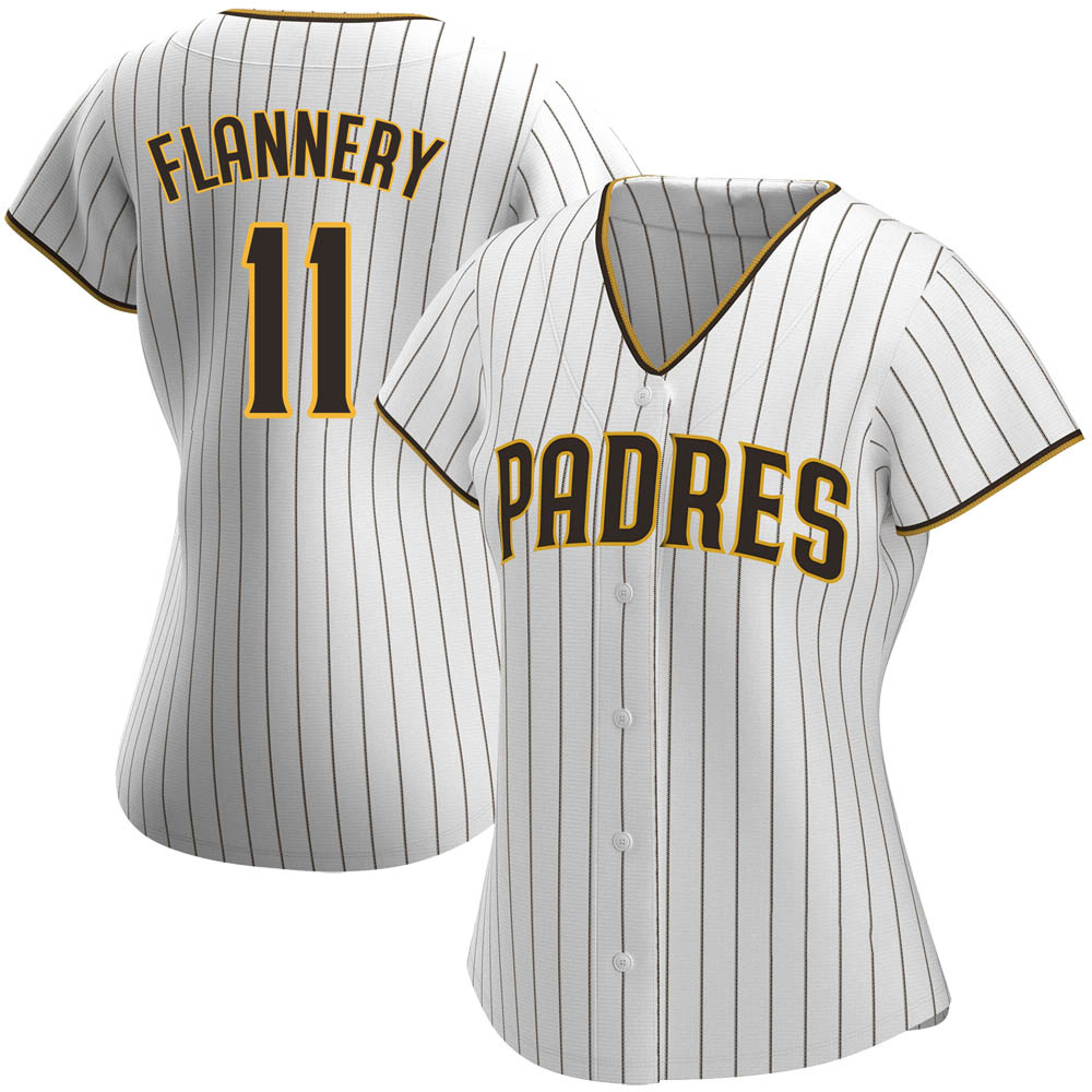 Authentic Tim Flannery Women's San Diego Padres White /Brown Home Jersey Authentic Tim Flannery Women's San Diego Padres White /Brown Home Jersey