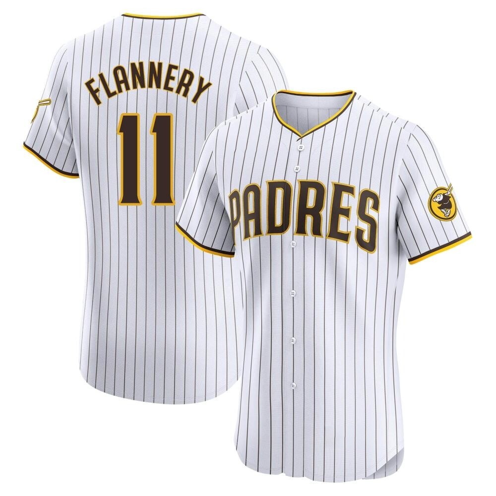 Elite Tim Flannery Men's San Diego Padres White Home Jersey Elite Tim Flannery Men's San Diego Padres White Home Jersey
