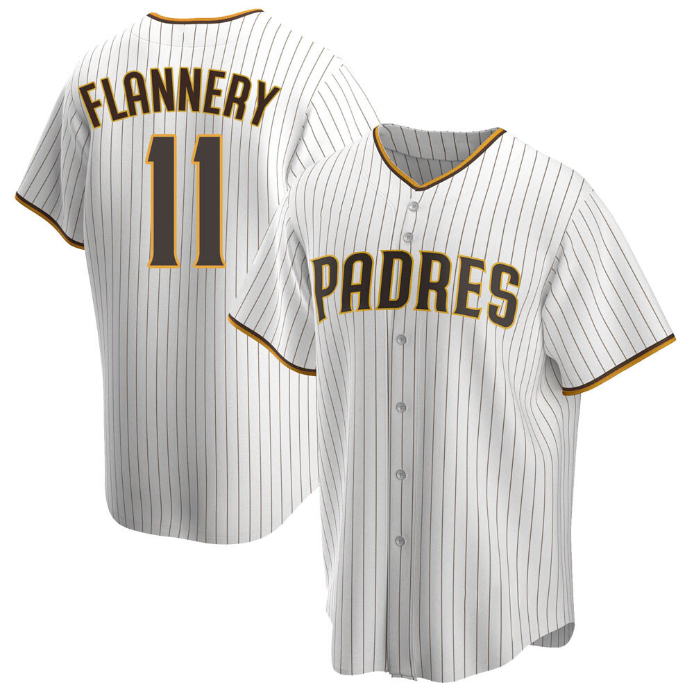 Replica Tim Flannery Men's San Diego Padres White /Brown Home Jersey Replica Tim Flannery Men's San Diego Padres White /Brown Home Jersey