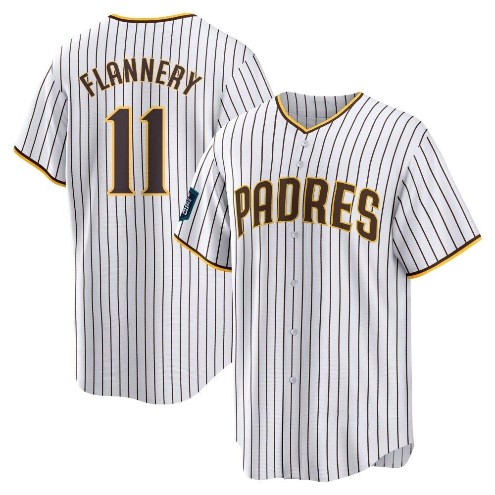 Replica Tim Flannery Men's San Diego Padres White 2024 World Tour Seoul Series Home Jersey Replica Tim Flannery Men's San Diego Padres White 2024 World Tour Seoul Series Home Jersey
