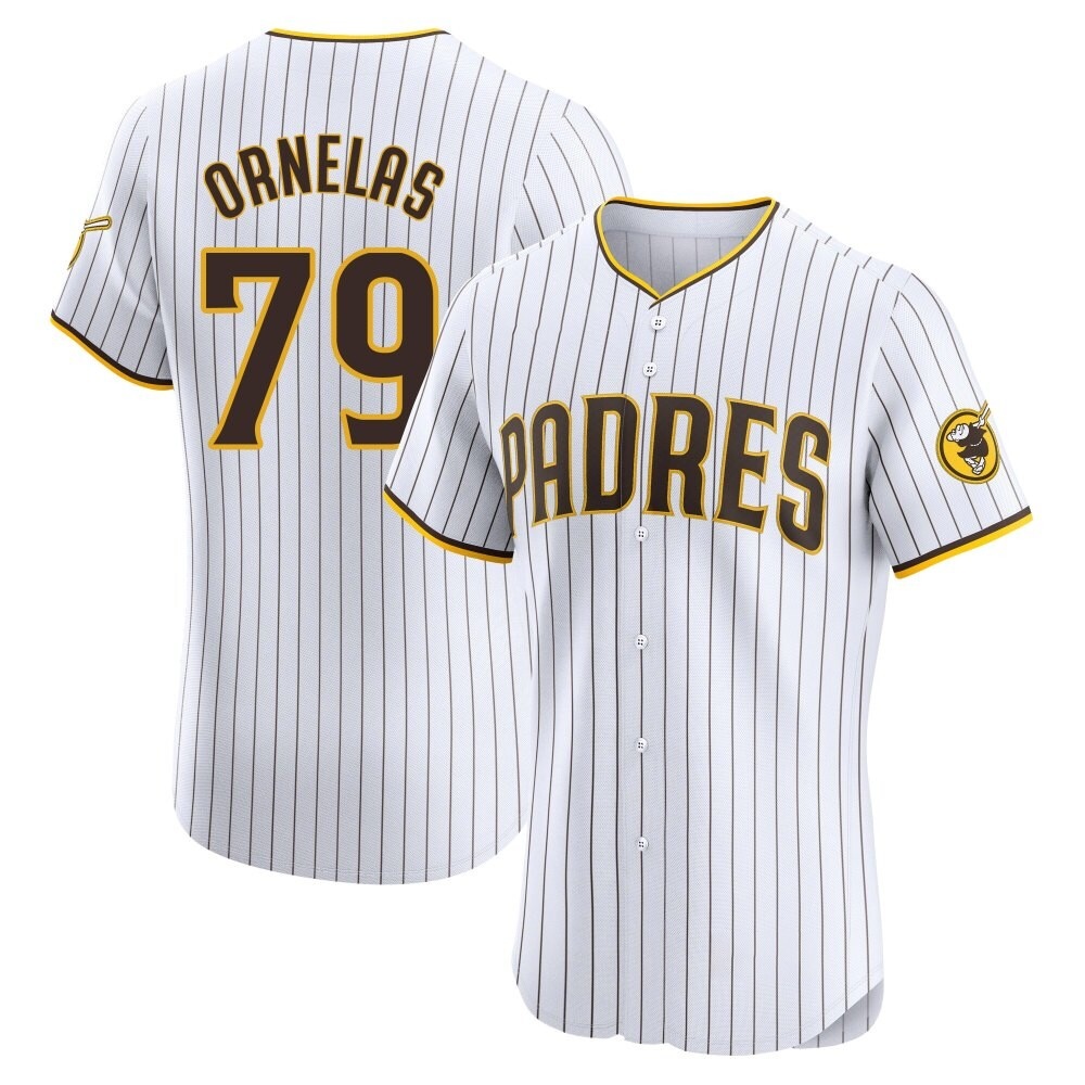 Elite Tirso Ornelas Men's San Diego Padres White Home Jersey Elite Tirso Ornelas Men's San Diego Padres White Home Jersey