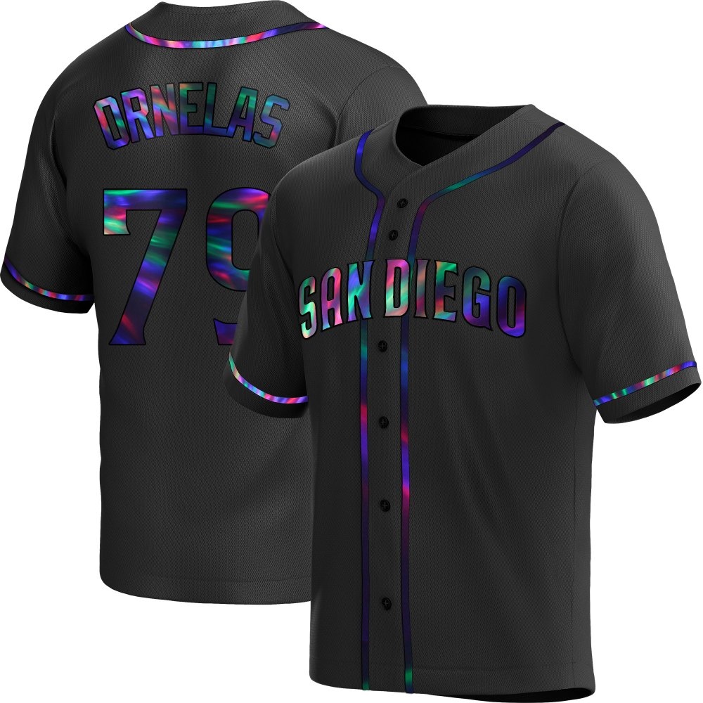 Replica Tirso Ornelas Men's San Diego Padres Black Holographic Alternate Jersey Replica Tirso Ornelas Men's San Diego Padres Black Holographic Alternate Jersey