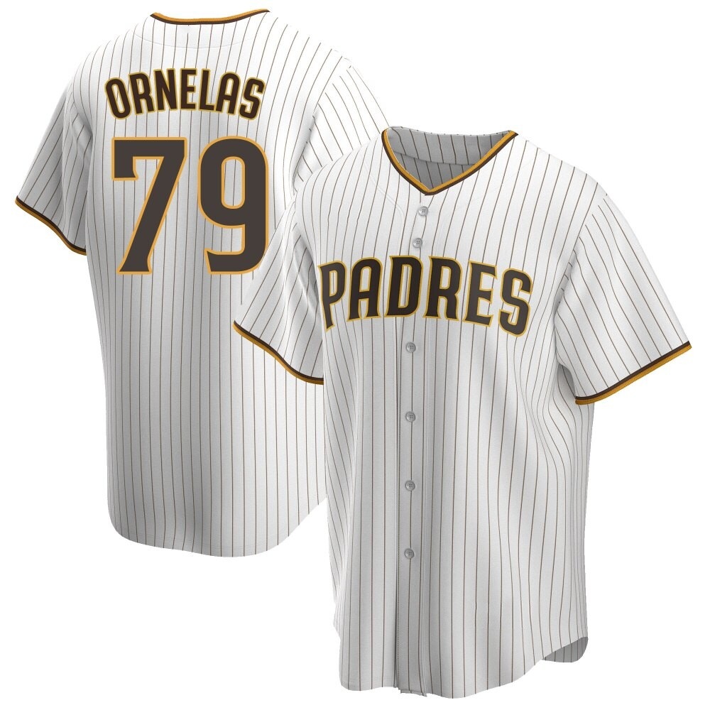 Replica Tirso Ornelas Youth San Diego Padres White /Brown Home Jersey