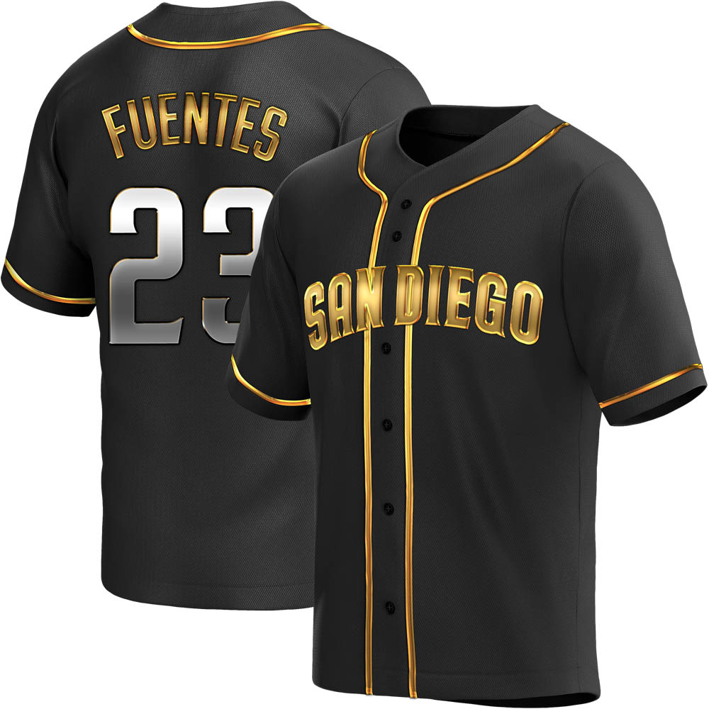 Replica Tito Fuentes Men's San Diego Padres Black Golden Alternate Jersey Replica Tito Fuentes Men's San Diego Padres Black Golden Alternate Jersey