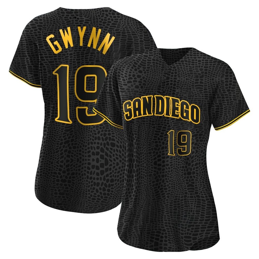 Authentic Tony Gwynn Women's San Diego Padres Black Snake Skin City Jersey Authentic Tony Gwynn Women's San Diego Padres Black Snake Skin City Jersey