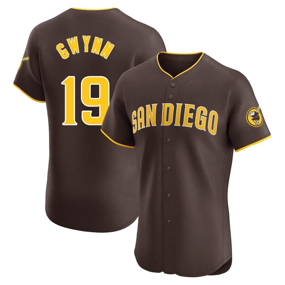 Elite Tony Gwynn Men's San Diego Padres Brown Road Vapor Premier Jersey Elite Tony Gwynn Men's San Diego Padres Brown Road Vapor Premier Jersey