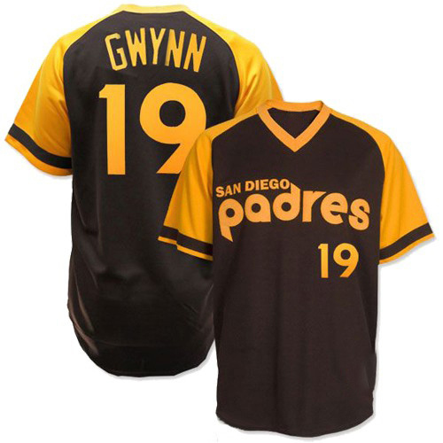 Replica Tony Gwynn Men's San Diego Padres Brown Throwback Jersey Replica Tony Gwynn Men's San Diego Padres Brown Throwback Jersey