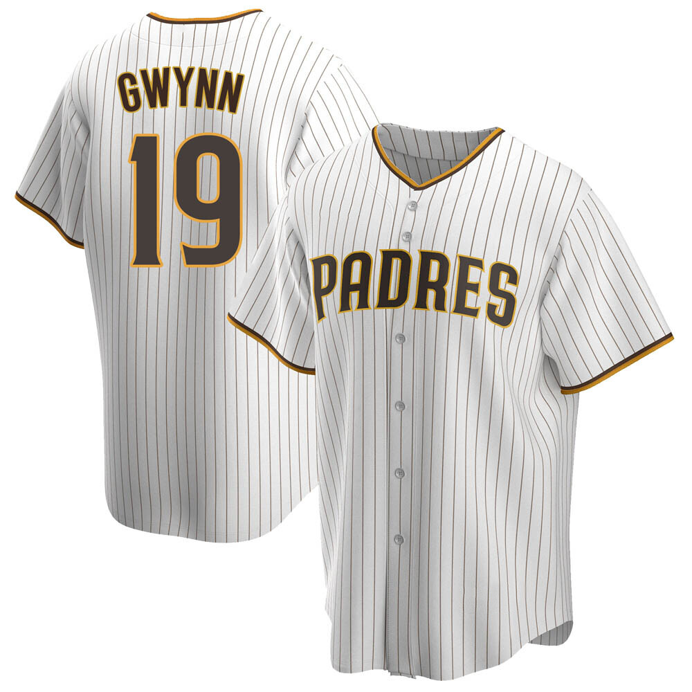 Replica Tony Gwynn Men's San Diego Padres White /Brown Home Jersey Replica Tony Gwynn Men's San Diego Padres White /Brown Home Jersey