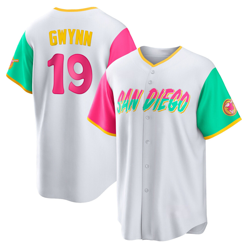 Replica Tony Gwynn Men's San Diego Padres White 2022 City Connect Jersey Replica Tony Gwynn Men's San Diego Padres White 2022 City Connect Jersey
