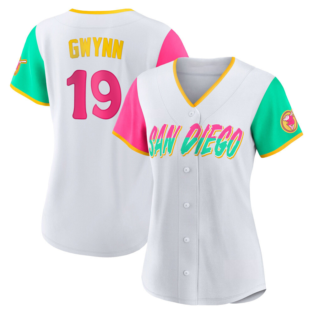 Replica Tony Gwynn Women's San Diego Padres White 2022 City Connect Jersey Replica Tony Gwynn Women's San Diego Padres White 2022 City Connect Jersey