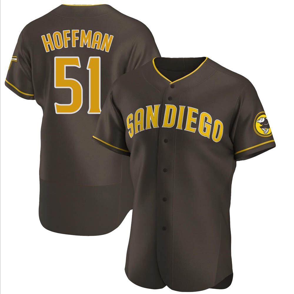Authentic Trevor Hoffman Men's San Diego Padres Brown Road Jersey Authentic Trevor Hoffman Men's San Diego Padres Brown Road Jersey