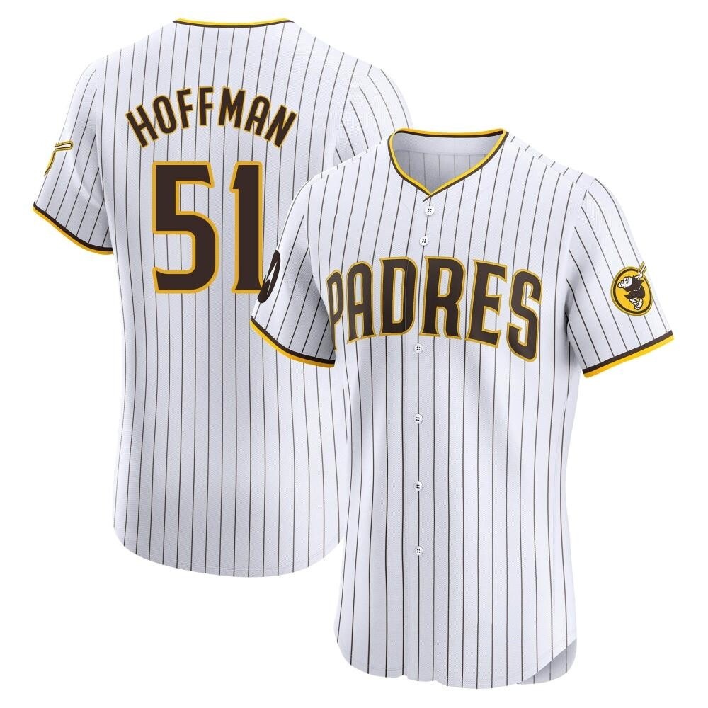 Elite Trevor Hoffman Men's San Diego Padres White Home Patch Jersey Elite Trevor Hoffman Men's San Diego Padres White Home Patch Jersey