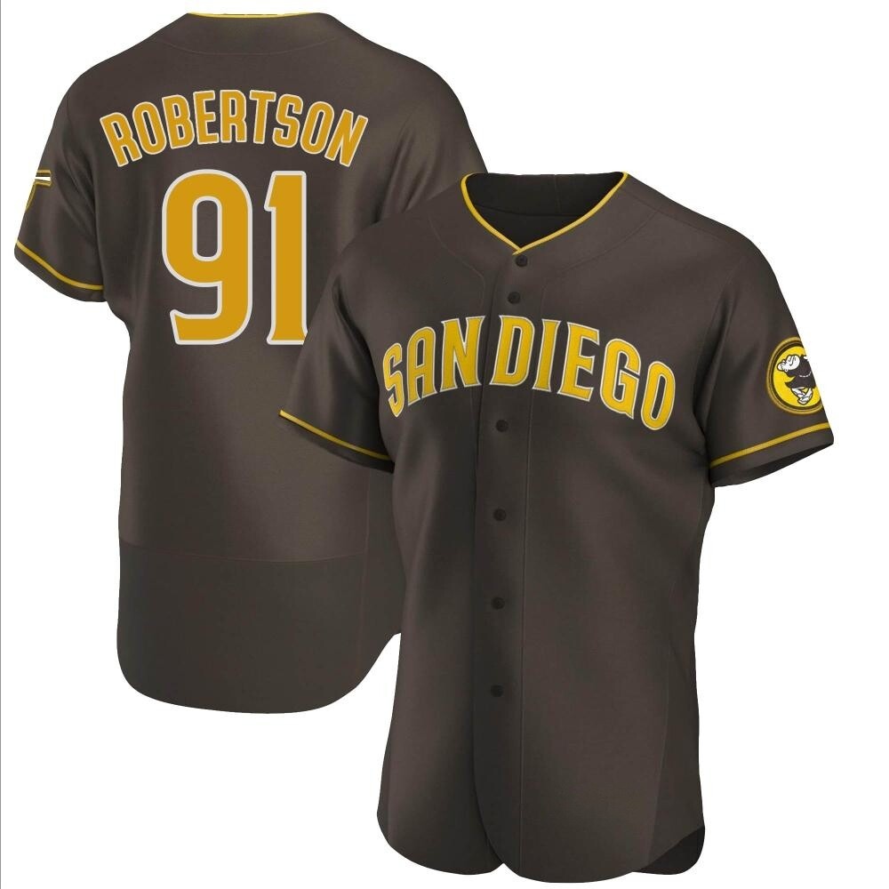 Authentic Tyler Robertson Men's San Diego Padres Brown Road Jersey Authentic Tyler Robertson Men's San Diego Padres Brown Road Jersey