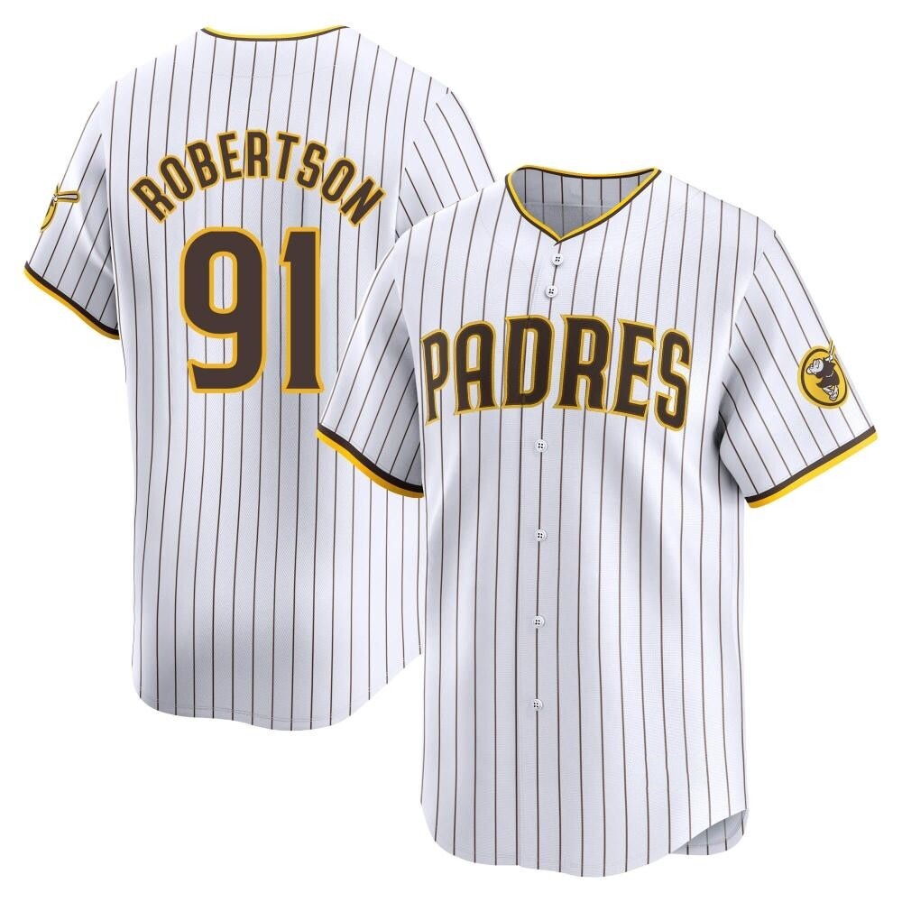 Limited Tyler Robertson Men's San Diego Padres White Home Jersey Limited Tyler Robertson Men's San Diego Padres White Home Jersey