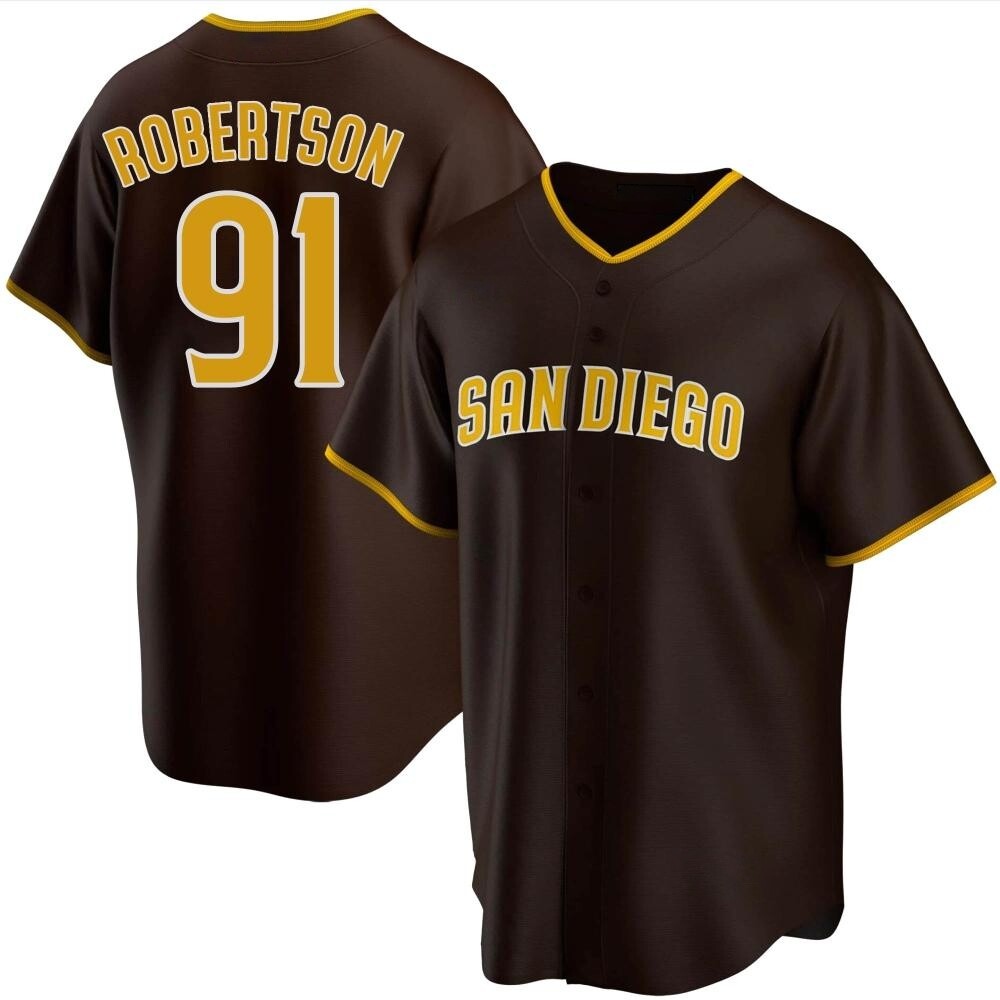 Replica Tyler Robertson Men's San Diego Padres Brown Road Jersey Replica Tyler Robertson Men's San Diego Padres Brown Road Jersey