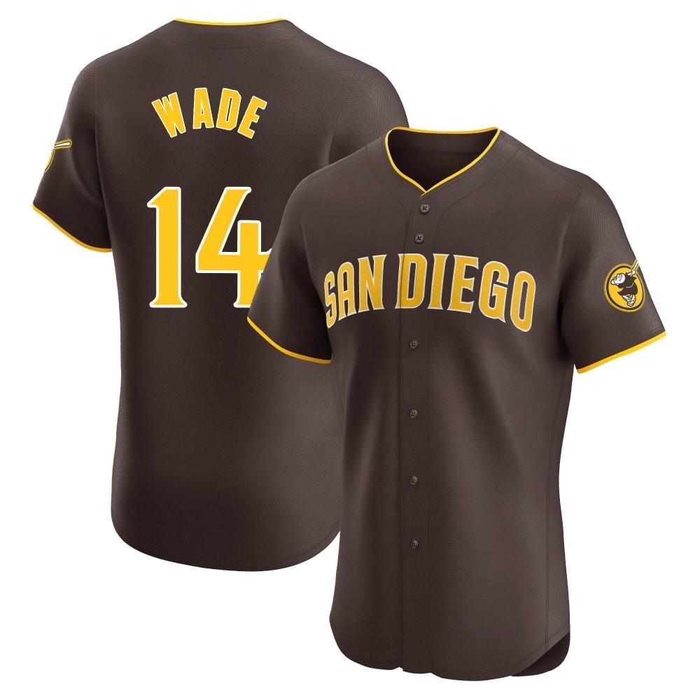 Elite Tyler Wade Men's San Diego Padres Brown Road Vapor Premier Jersey Elite Tyler Wade Men's San Diego Padres Brown Road Vapor Premier Jersey