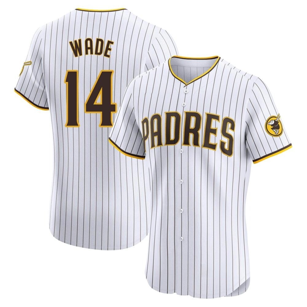 Elite Tyler Wade Men's San Diego Padres White Home Jersey Elite Tyler Wade Men's San Diego Padres White Home Jersey