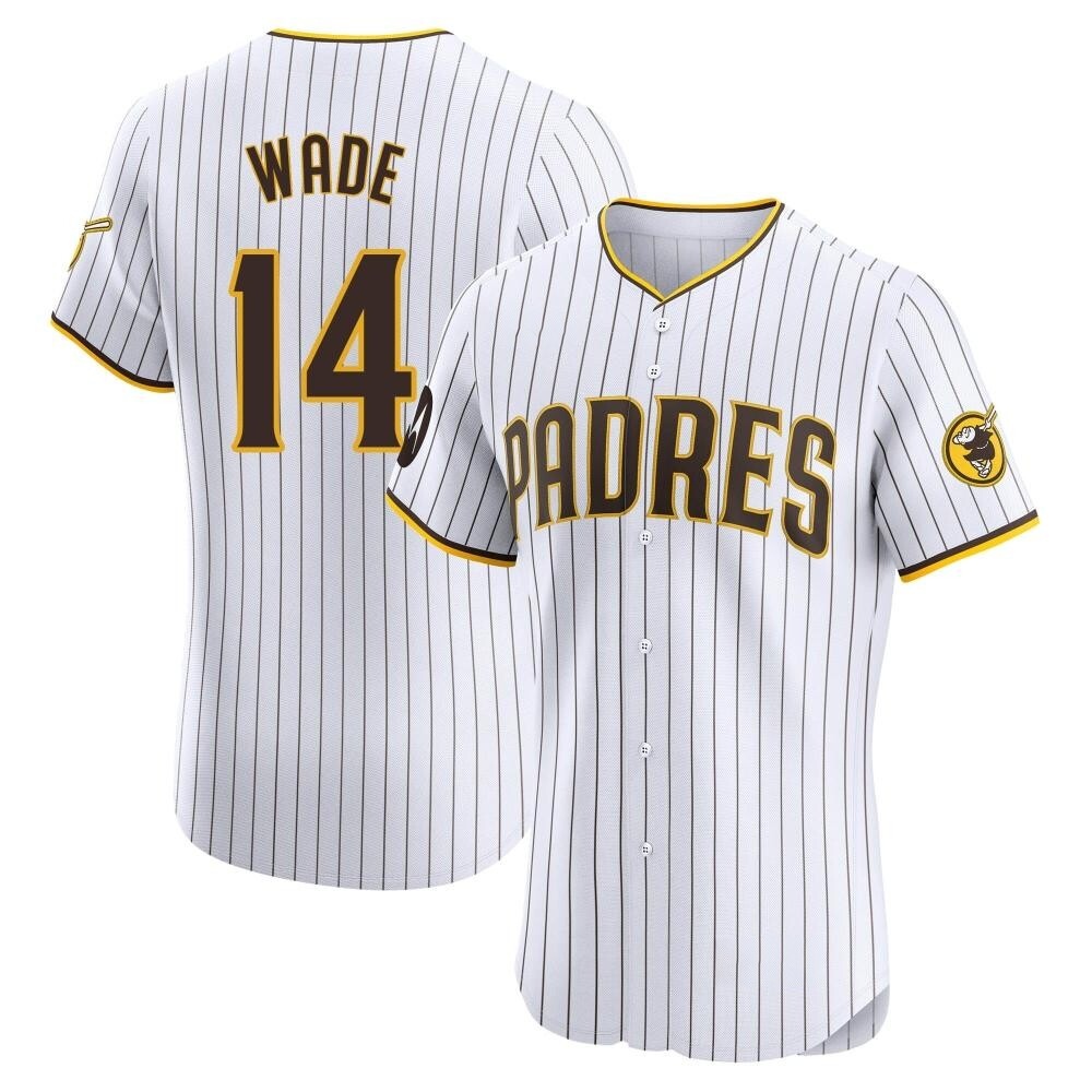 Elite Tyler Wade Men's San Diego Padres White Home Patch Jersey Elite Tyler Wade Men's San Diego Padres White Home Patch Jersey
