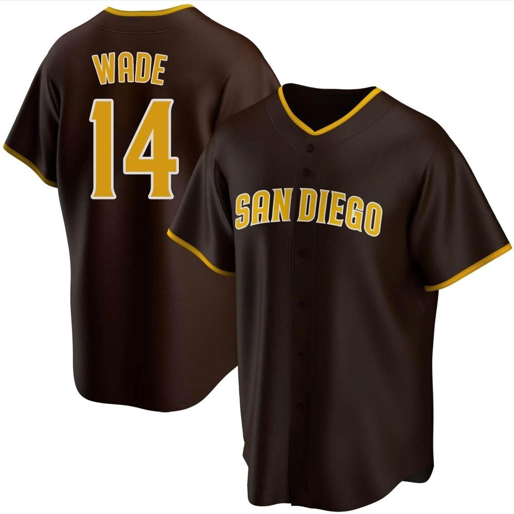 Replica Tyler Wade Men's San Diego Padres Brown Road Jersey Replica Tyler Wade Men's San Diego Padres Brown Road Jersey