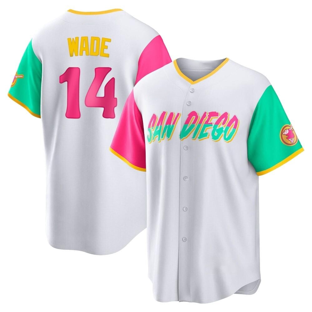 Replica Tyler Wade Men's San Diego Padres White 2022 City Connect Jersey Replica Tyler Wade Men's San Diego Padres White 2022 City Connect Jersey
