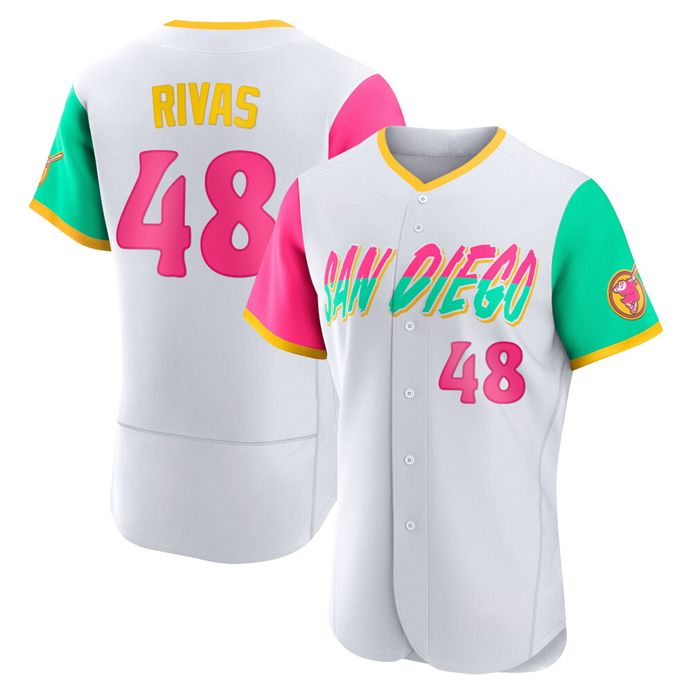 Authentic Webster Rivas Men's San Diego Padres White 2022 City Connect Jersey Authentic Webster Rivas Men's San Diego Padres White 2022 City Connect Jersey