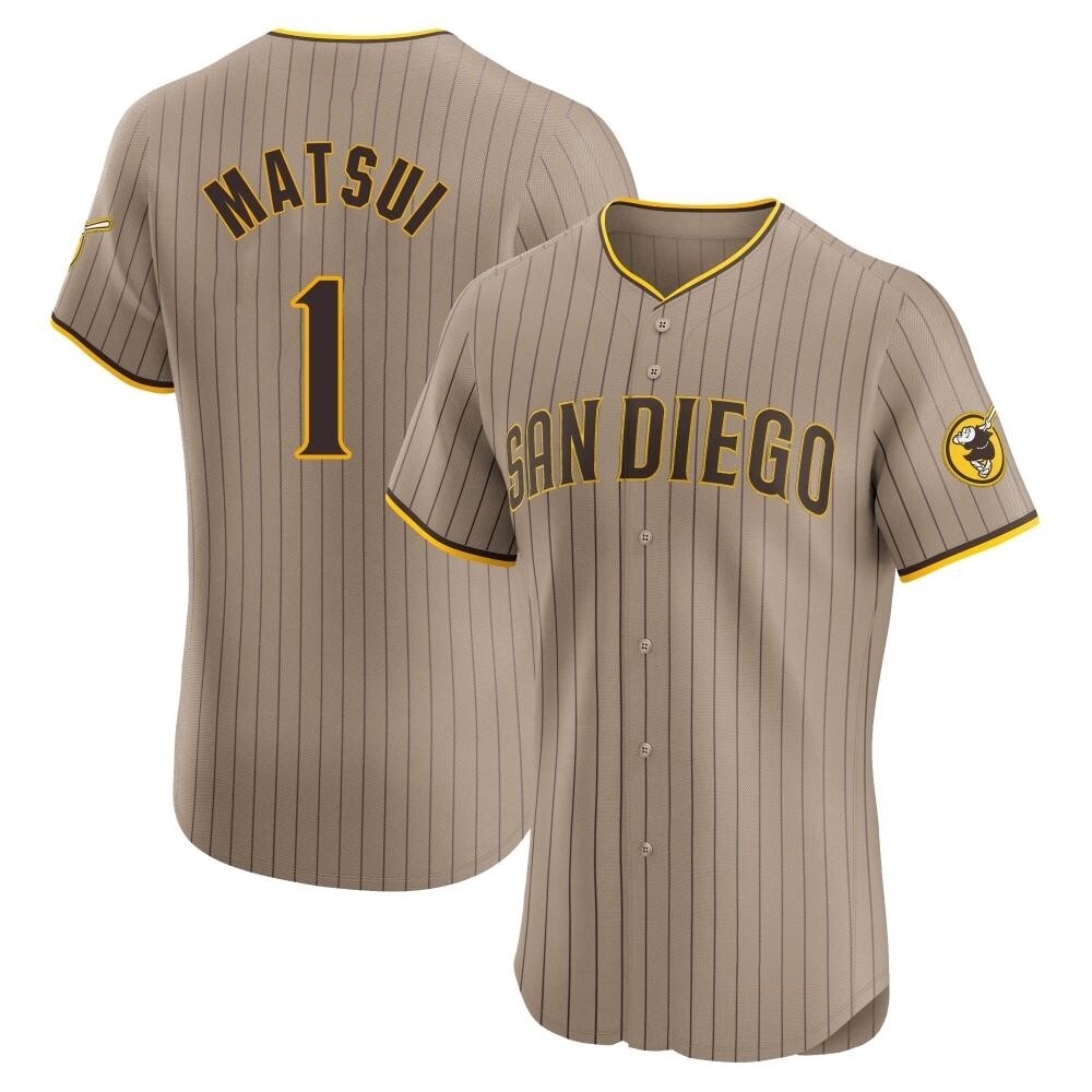 Elite Yuki Matsui Men's San Diego Padres Brown Alternate Jersey Elite Yuki Matsui Men's San Diego Padres Brown Alternate Jersey